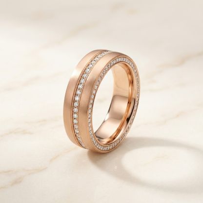 Aurum Vale Arin Men's Matte Band Atelier front view