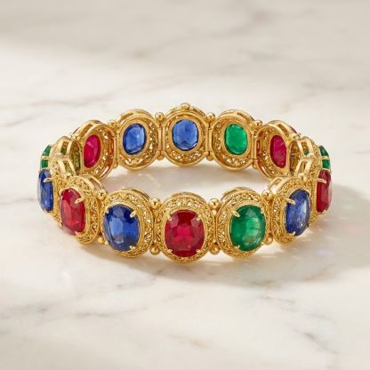 Aurum Vale Avni Gemstone Bracelet Heirloom front view