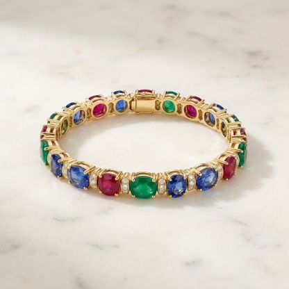 Aurum Vale Avni Gemstone Bracelet Signature front view