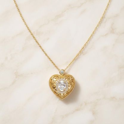 Aurum Vale Meera Kids Heart Pendant Atelier front view