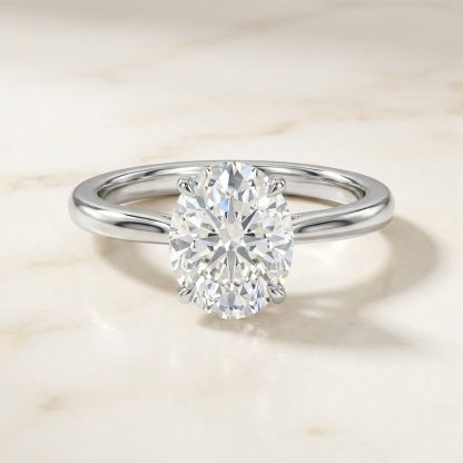 Aurum Vale Mira Oval Solitaire Ring Classic front view