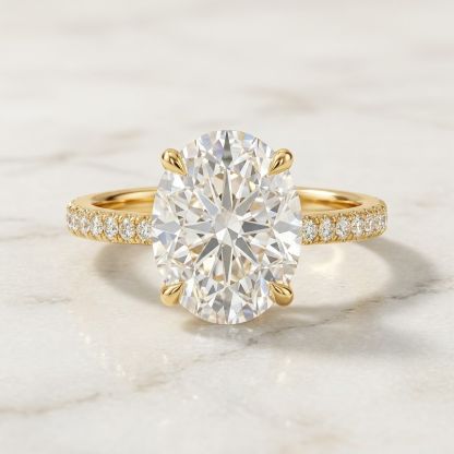 Aurum Vale Mira Oval Solitaire Ring Luxe