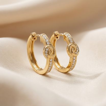 Aurum Vale Nira Gold Hoop Earrings Signature