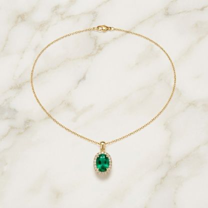 Aurum Vale Noor Emerald Pendant Signature