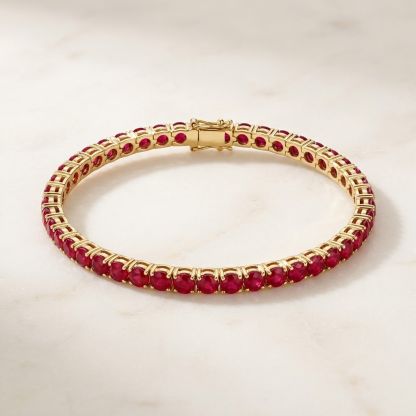 Aurum Vale Reva Ruby Bangle Signature front view