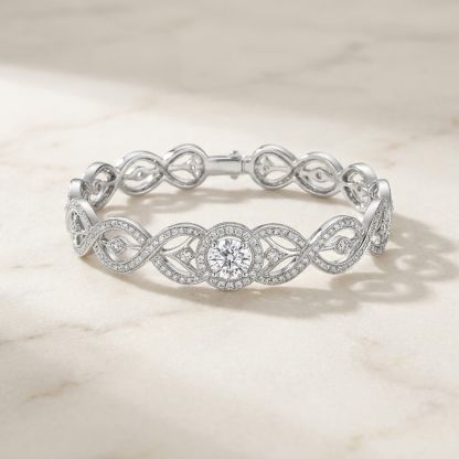 Aurum Vale Rhea Silver Anklet Atelier front view