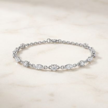Aurum Vale Rhea Silver Anklet Signature front view