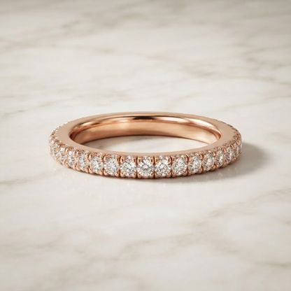 Aurum Vale Veda Rose Gold Band Heirloom front view