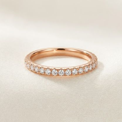 Aurum Vale Veda Rose Gold Band Signature front view
