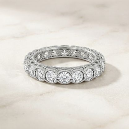 Aurum Vale Ziya Platinum Wedding Band Atelier front view