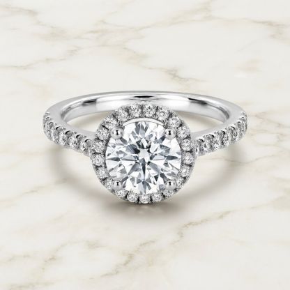 Aurum Vale Ziya Platinum Wedding Band Classic front view
