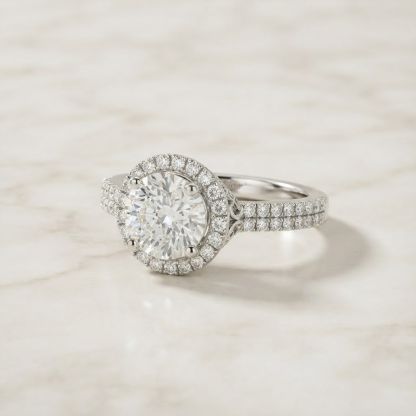 Aurum Vale Ziya Platinum Wedding Band Luxe front view