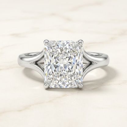 Aurum Vale Celeste Radiant-Cut Diamond Solitaire Ring - White Gold