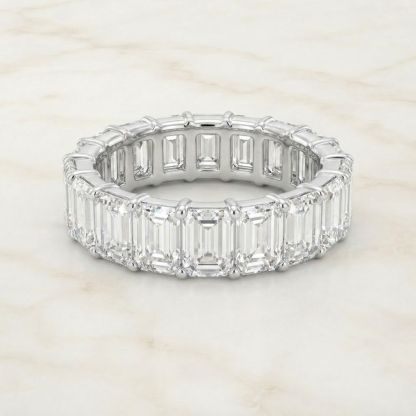 Aurum Vale Celine Emerald-Cut Diamond Eternity Band - Platinum