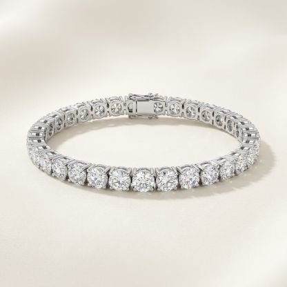 Aurum Vale Anastasia Diamond Line Tennis Bracelet - Platinum