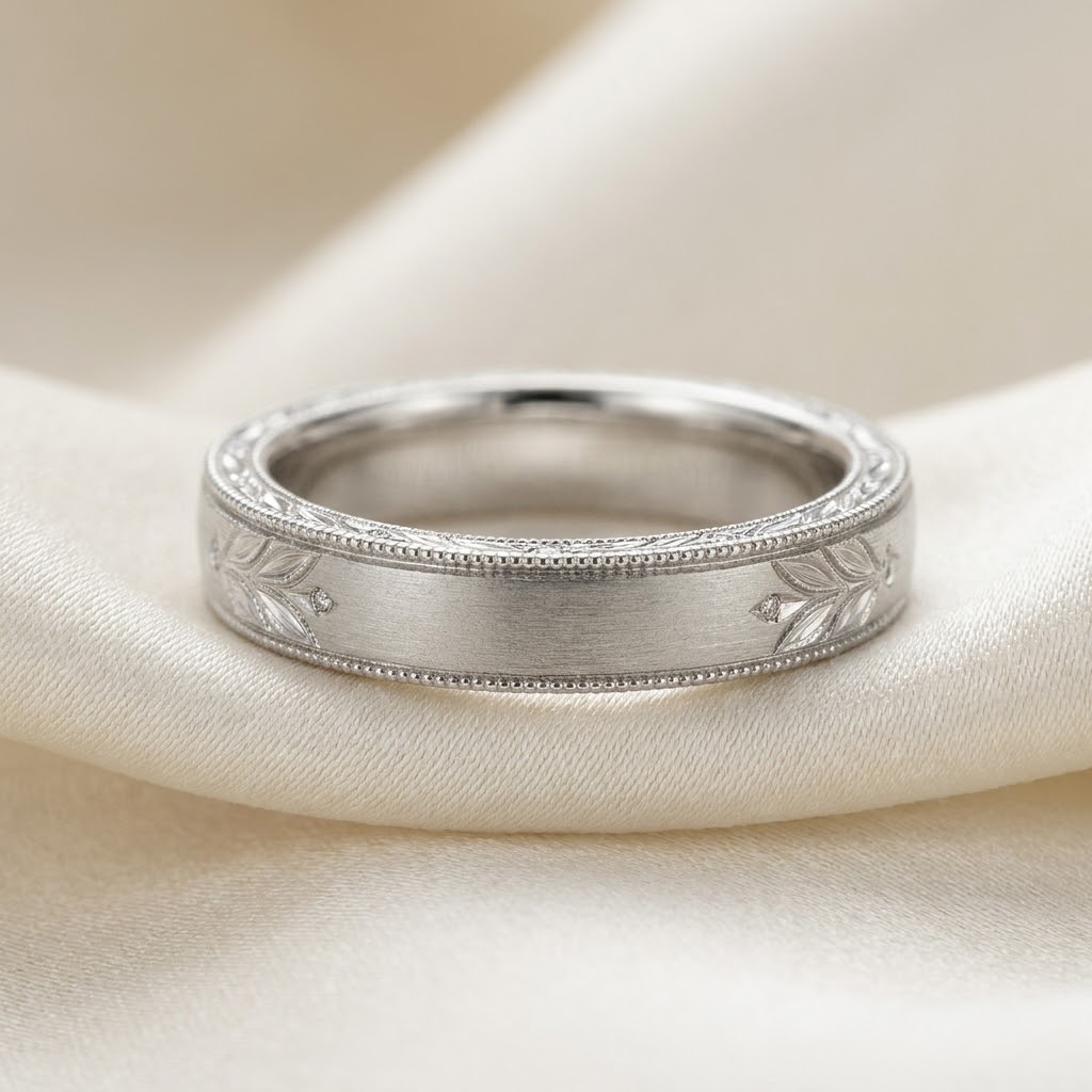Aurum Vale Arin Men&#039;s Matte Band Heirloom