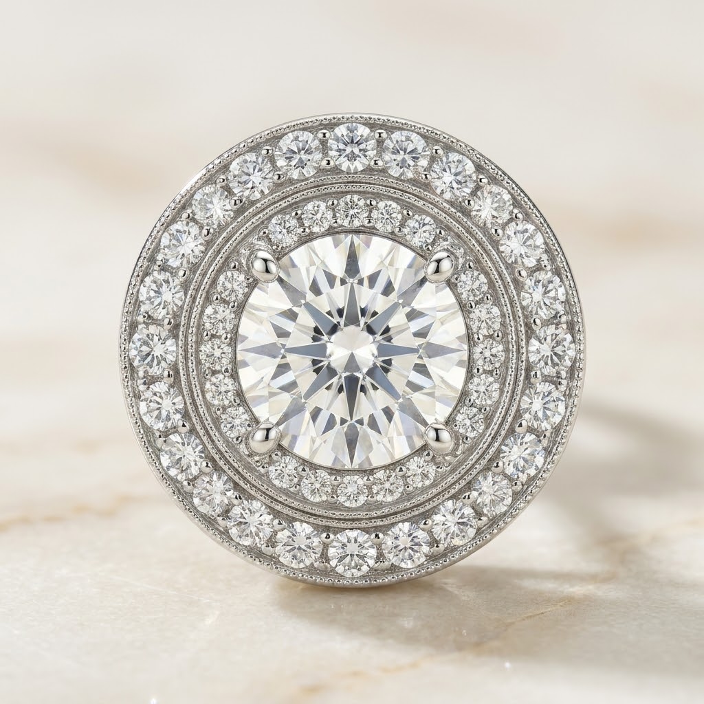 Aurum Vale Elara Diamond Stud Earrings Heirloom
