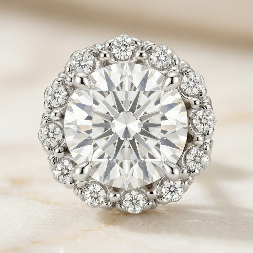 Aurum Vale Elara Diamond Stud Earrings Signature