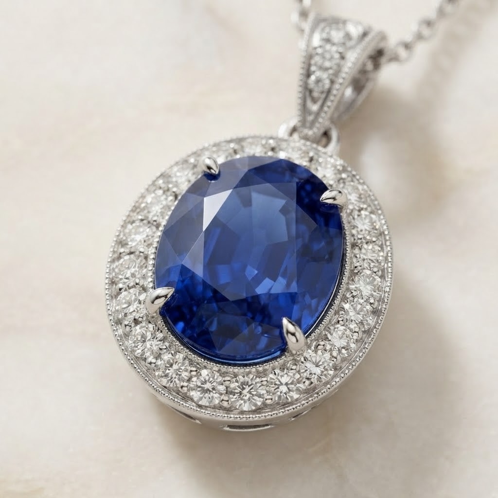 Aurum Vale Liora Sapphire Charm Heirloom