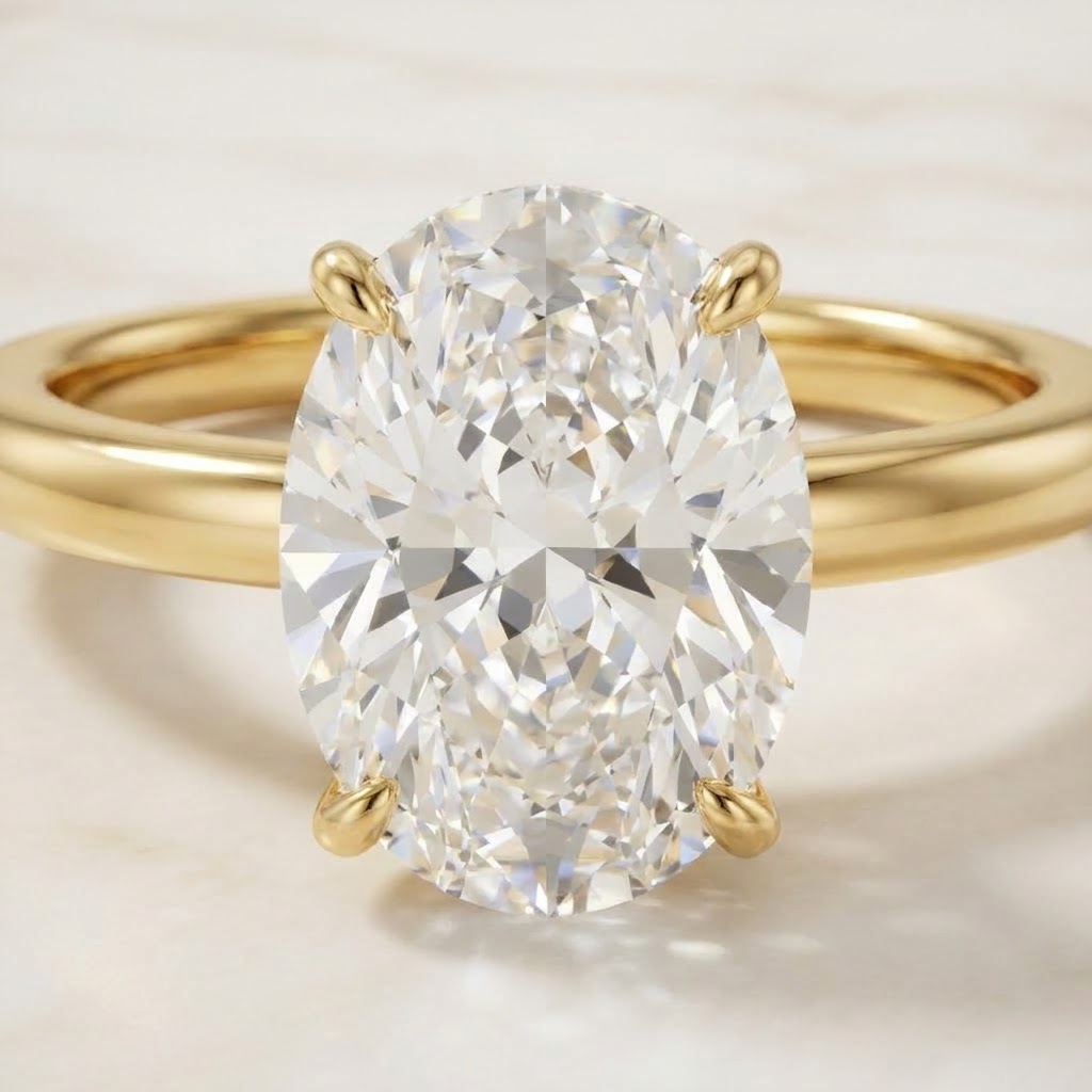 Aurum Vale Mira Oval Solitaire Ring Atelier