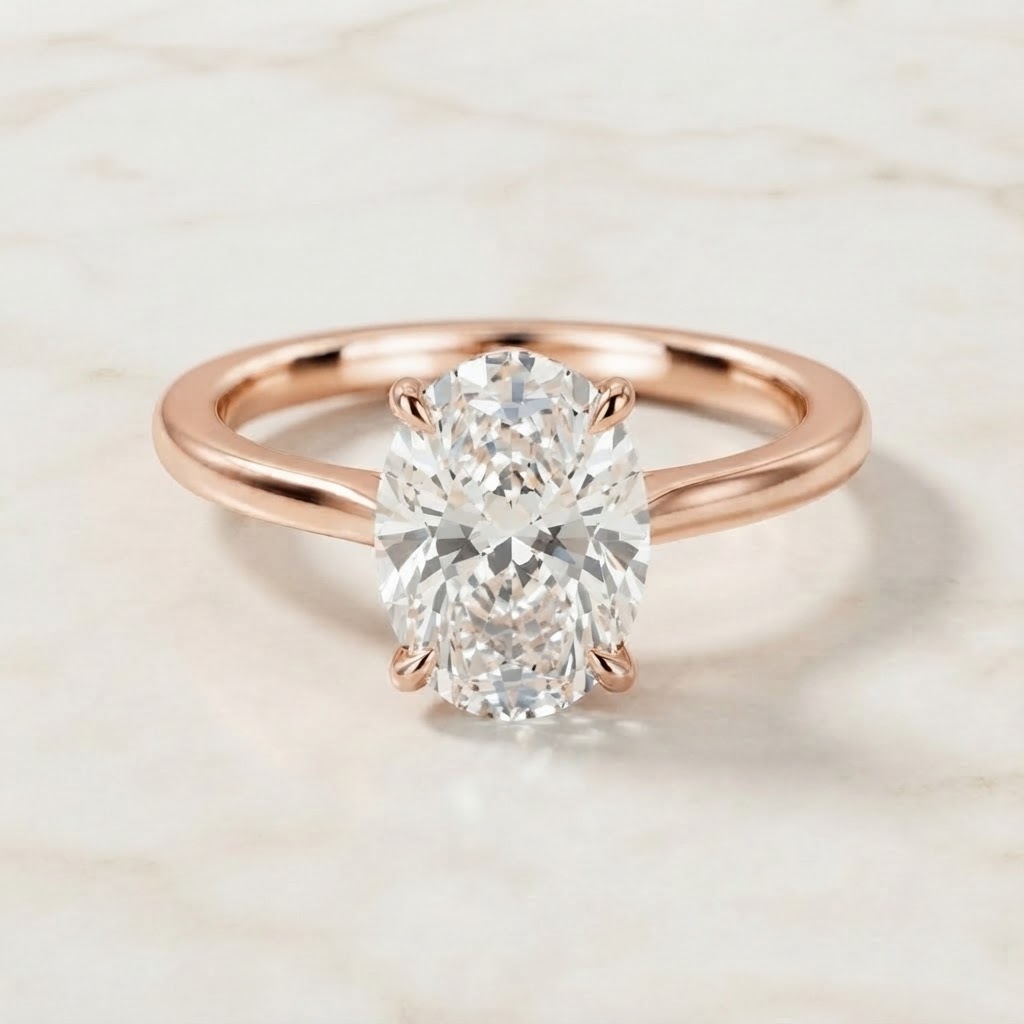 Aurum Vale Mira Oval Solitaire Ring Heirloom