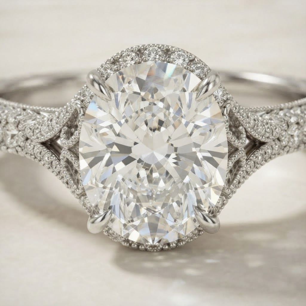 Aurum Vale Mira Oval Solitaire Ring Luxe