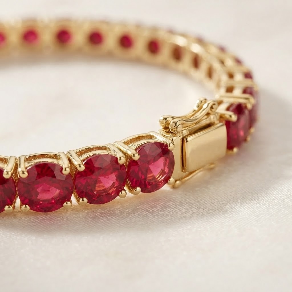 Aurum Vale Reva Ruby Bangle Signature