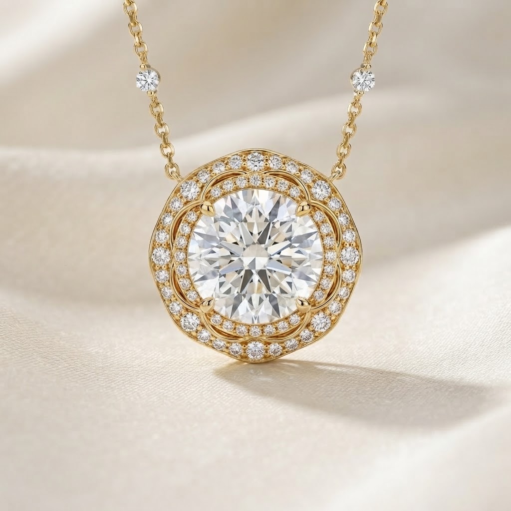 Aurum Vale Saanvi Diamond Pendant Atelier