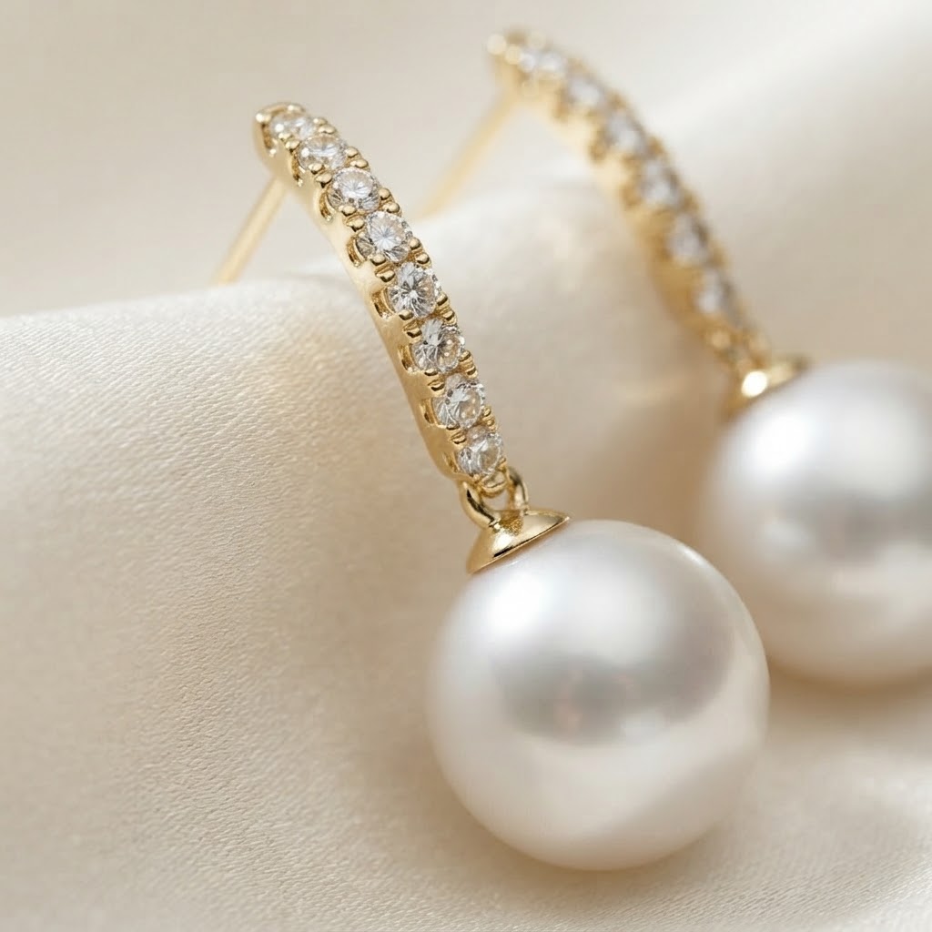 Aurum Vale Tara Pearl Drop Earrings Atelier
