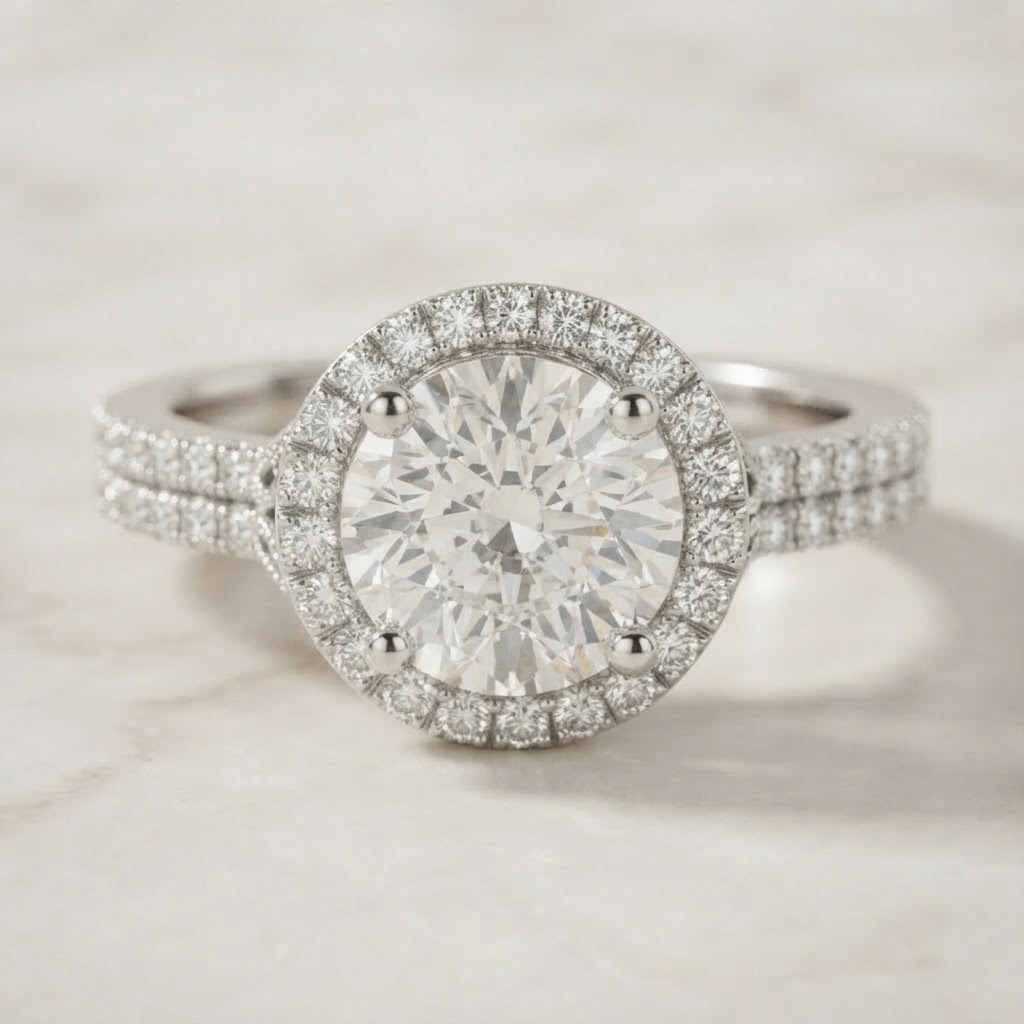 Aurum Vale Ziya Platinum Wedding Band Luxe